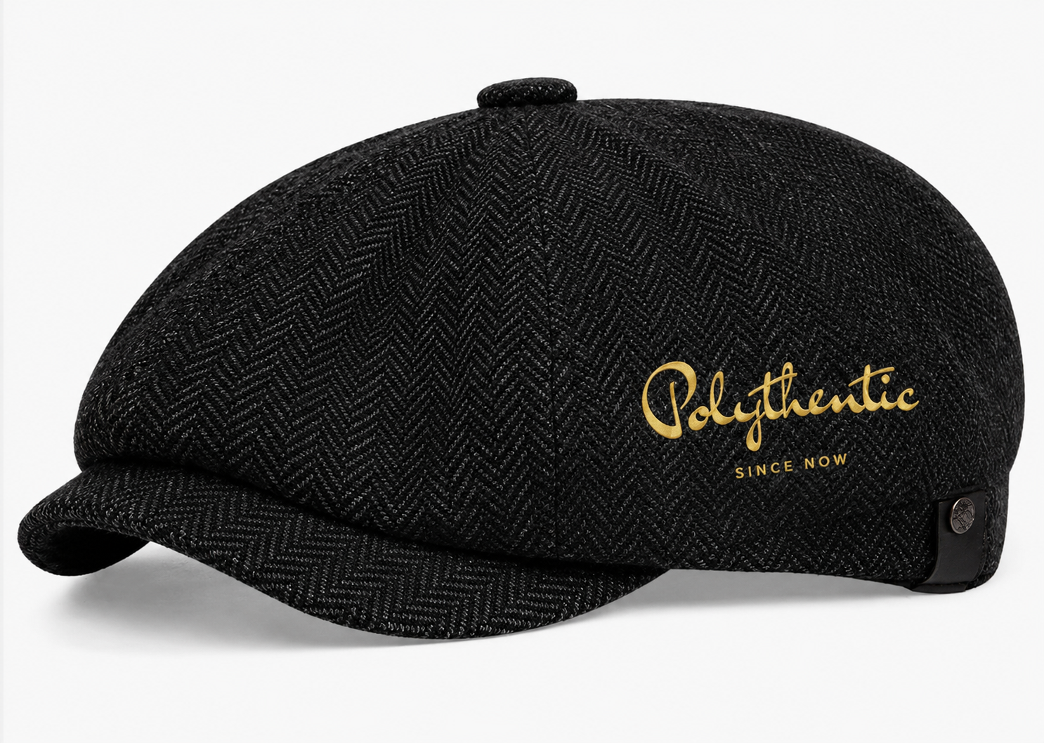 Black Polythentic ivy Paper boy Hat
