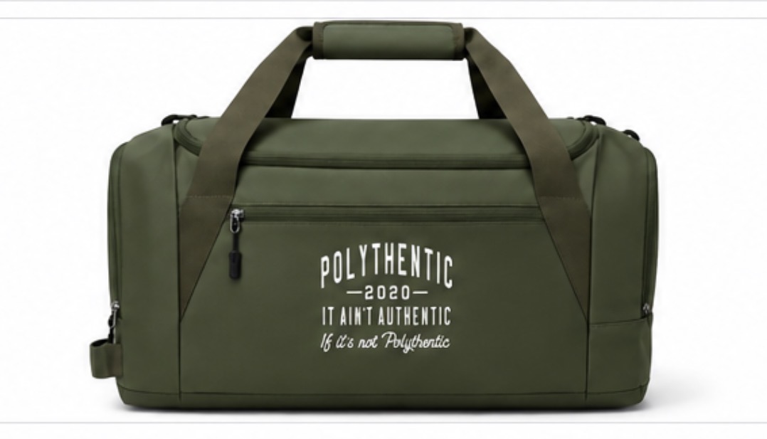 Green Polythentic Duffel Bag